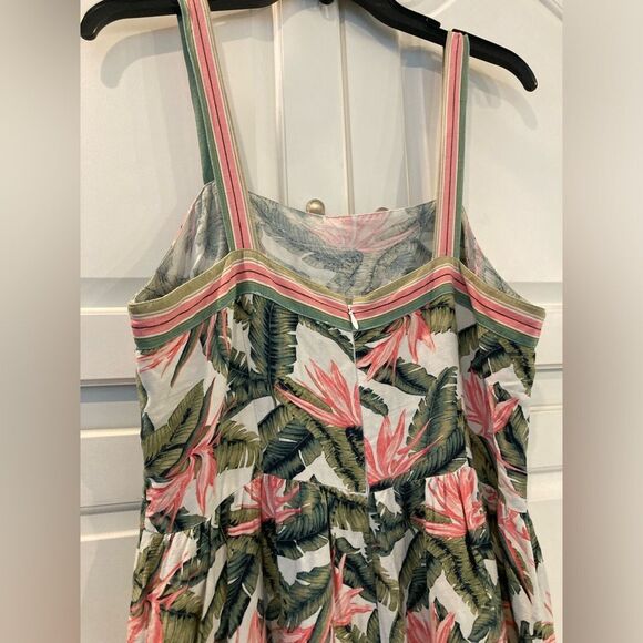 Loft Ann Taylor bird of Paradise Coastal Linen Petal Pink Tiered Maxi Dress - Picture 8 of 10